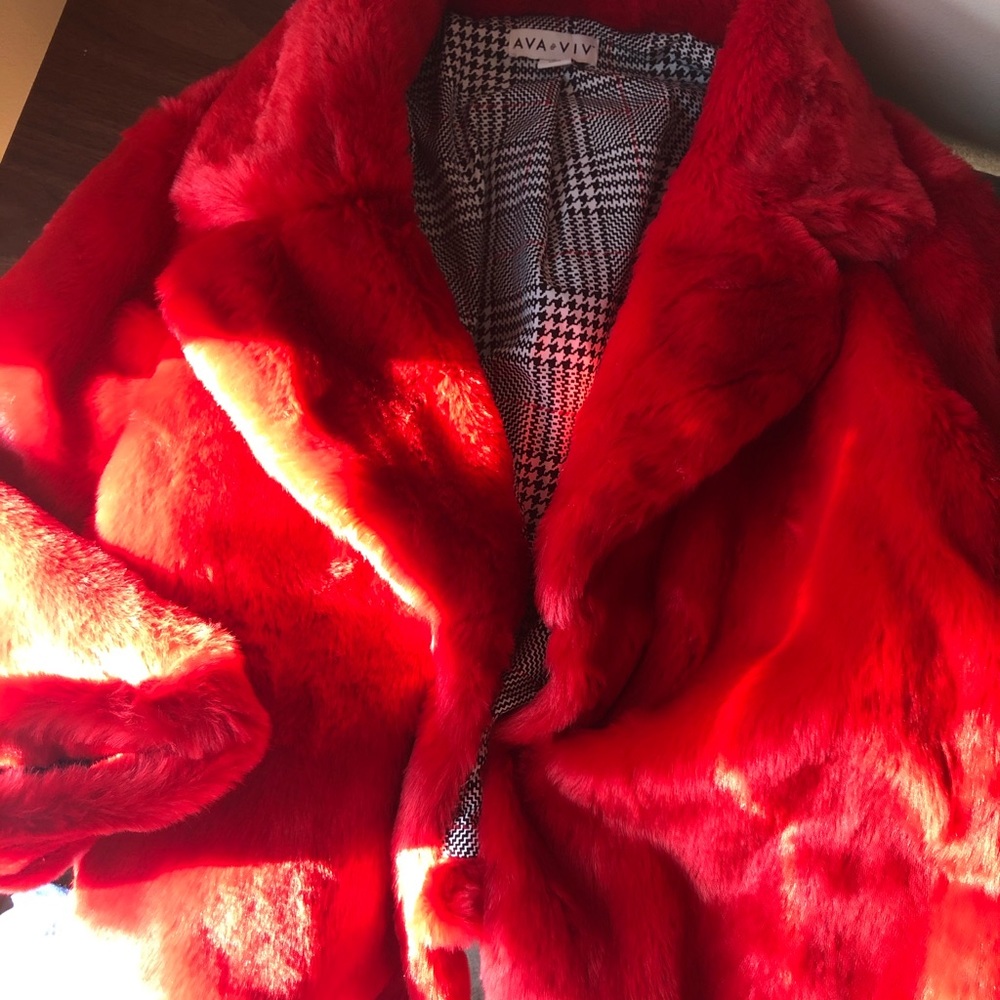 Ava & Viv Cropped Fur Coat